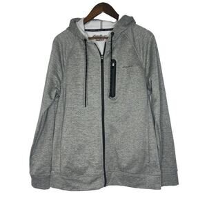 Eddie Bauer Men's Gray Zip Up Hoodie Size M Athletic Outdoor FreeDry